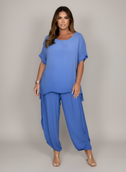 Tallulah Whitmore | Chiffon Top and Pants Set