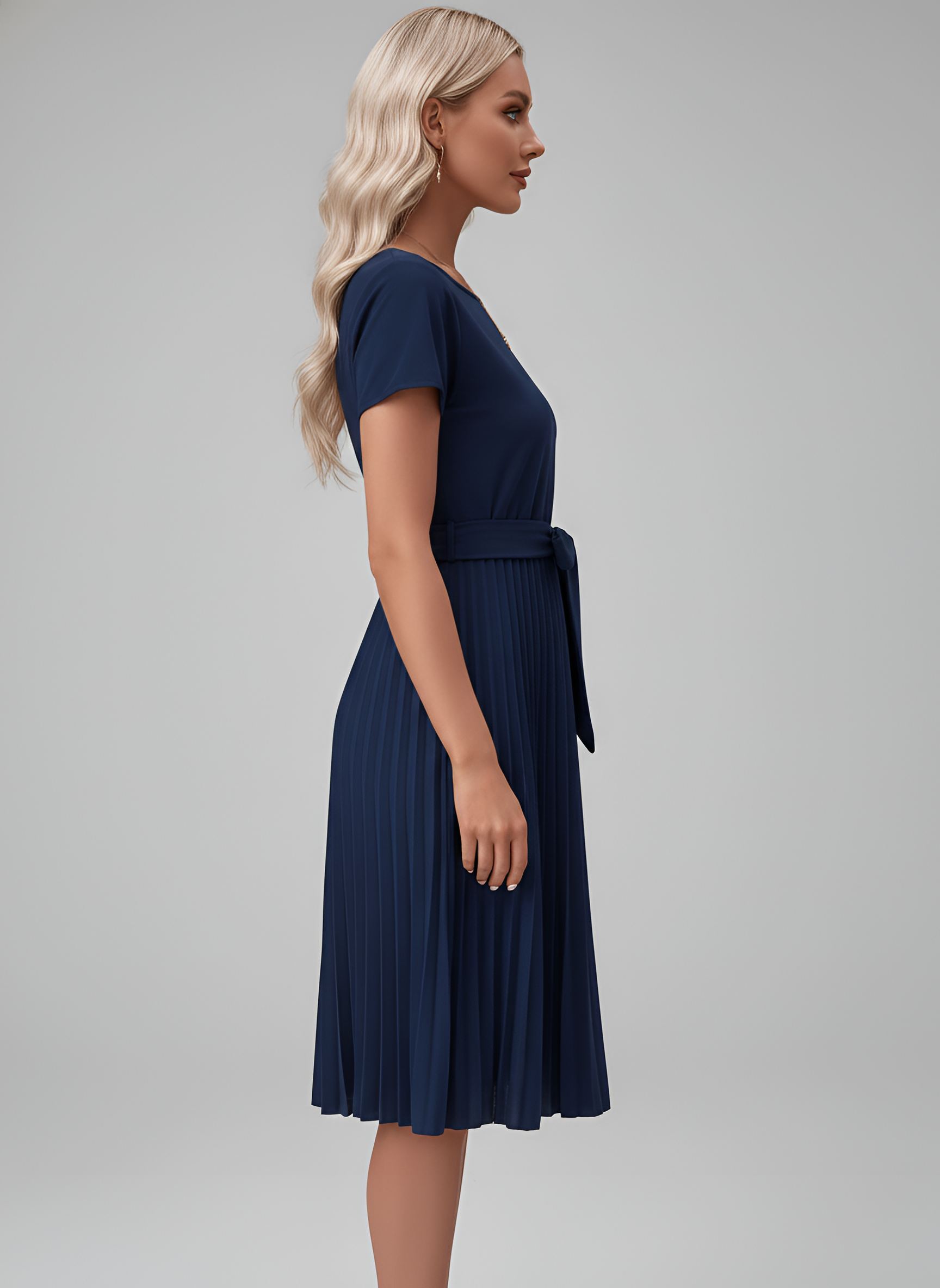 Paloma Stone | Pleated Midi Dress
