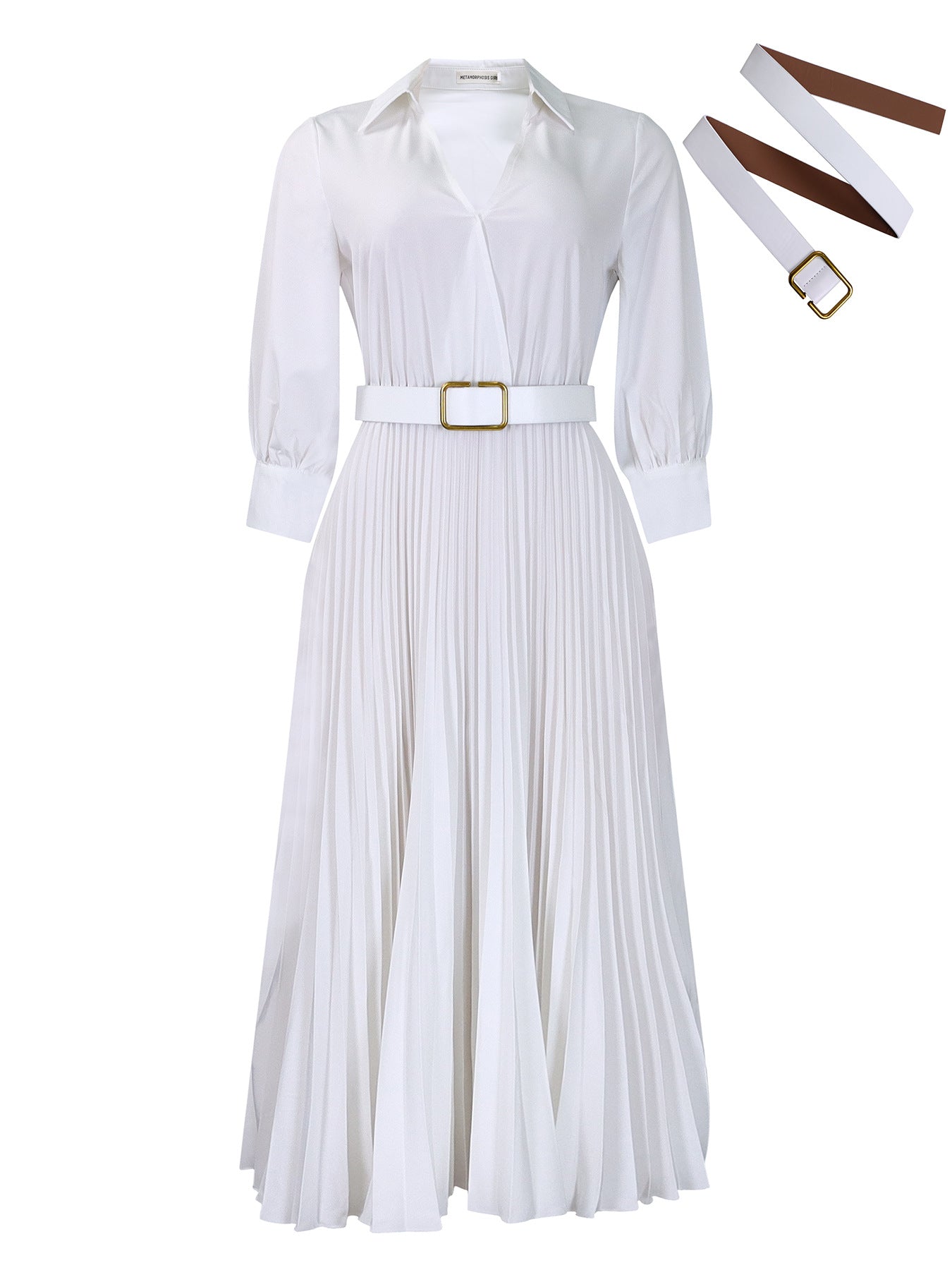 Genevieve Ricci | Elegant Maxi Plus SizeDress with Belt