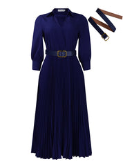Genevieve Ricci | Elegant Maxi Plus SizeDress with Belt
