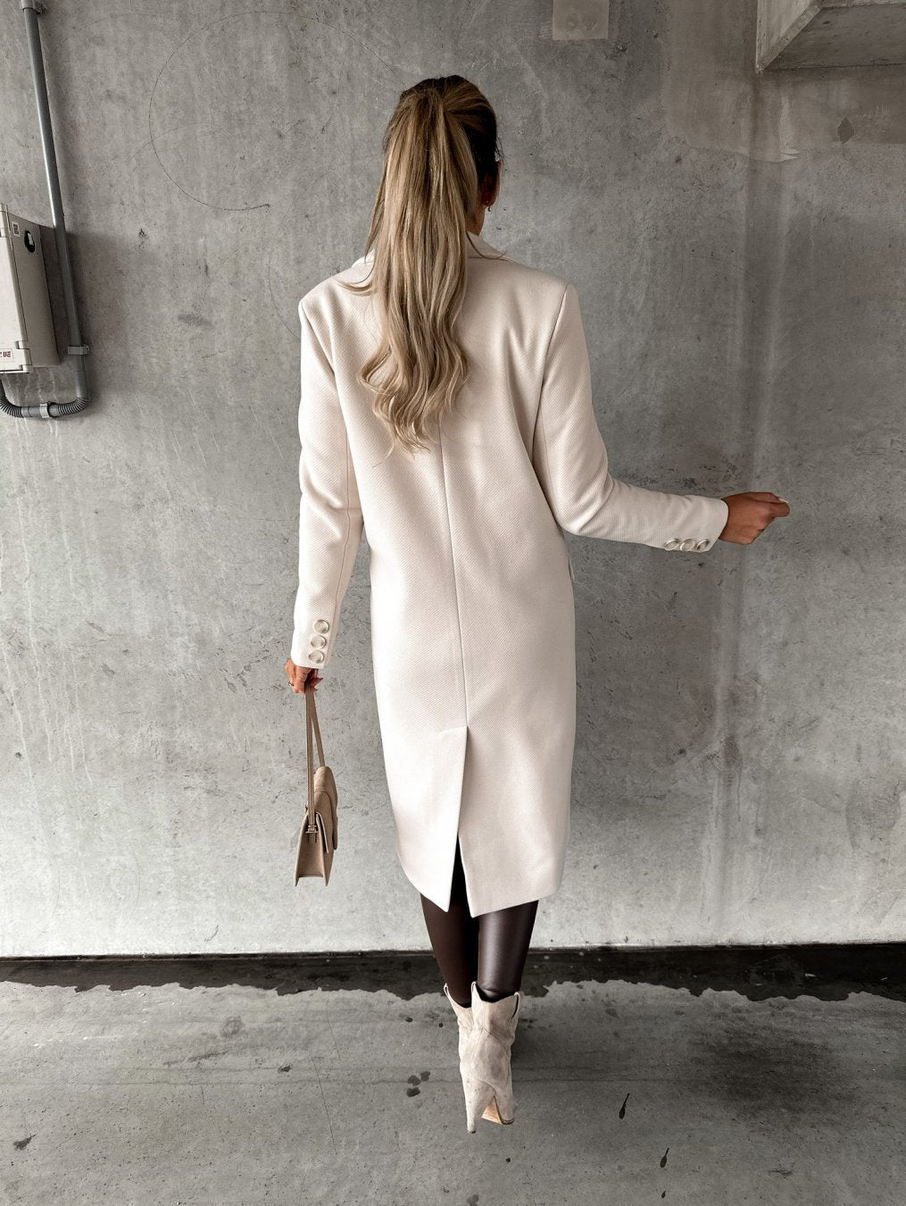 Geneviève | Elegant Double-Breasted Long Coat For Women