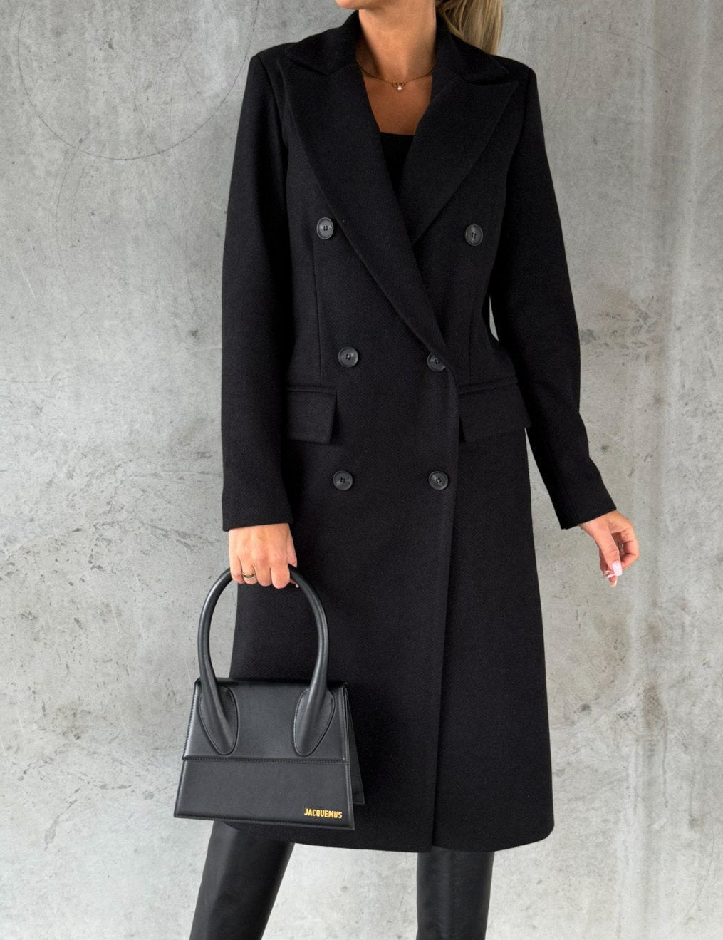 Geneviève | Elegant Double-Breasted Long Coat For Women