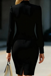 Geneviève Rousseau | Sculpted Elegance Midi Dress For Women