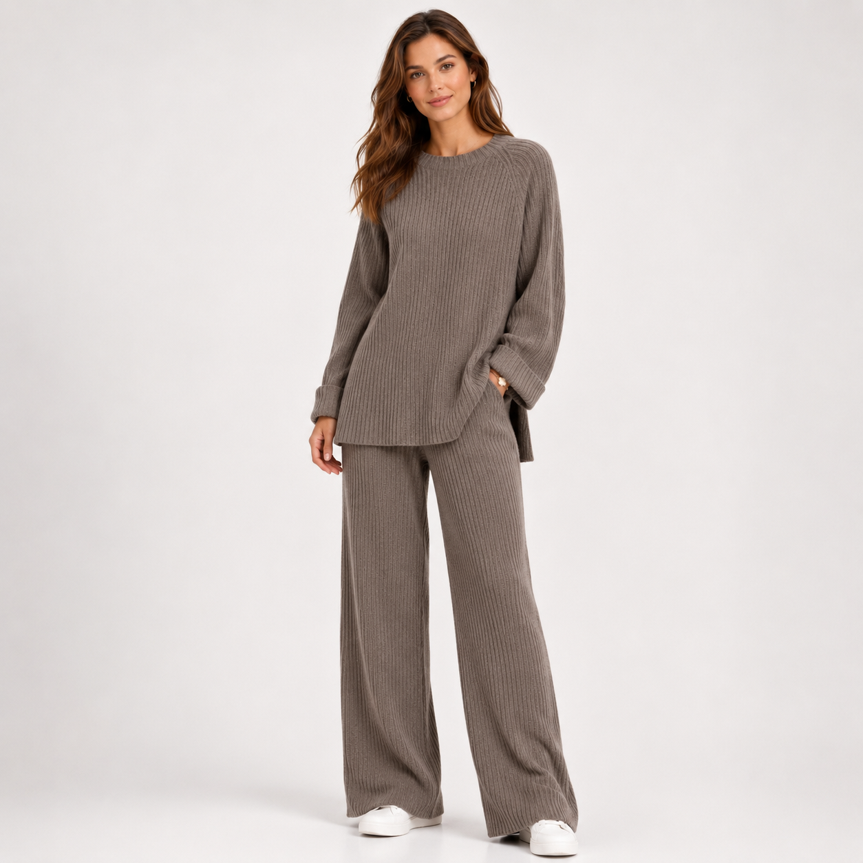 Georgina Hall | Ribbed Knit Two-Piece Lounge Set
