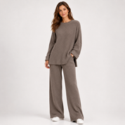 Georgina Hall | Ribbed Knit Two-Piece Lounge Set