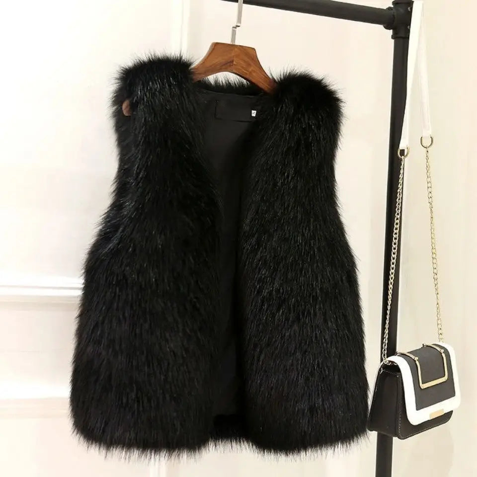 Gianna Moreau | Luxury Women's Bodywarmer with Faux Fur Look
