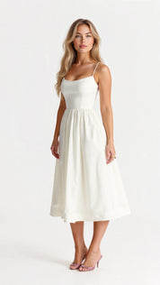 Gianna Voss | Elegant Midi A-Line Prom Dress