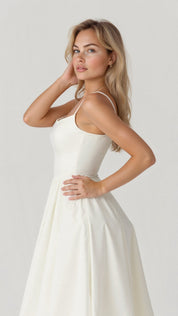 Gianna Voss | Elegant Midi A-Line Prom Dress