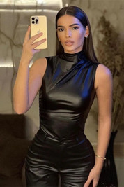 Giulia Ferraro | Sleek High-Neck Sleeveless Top