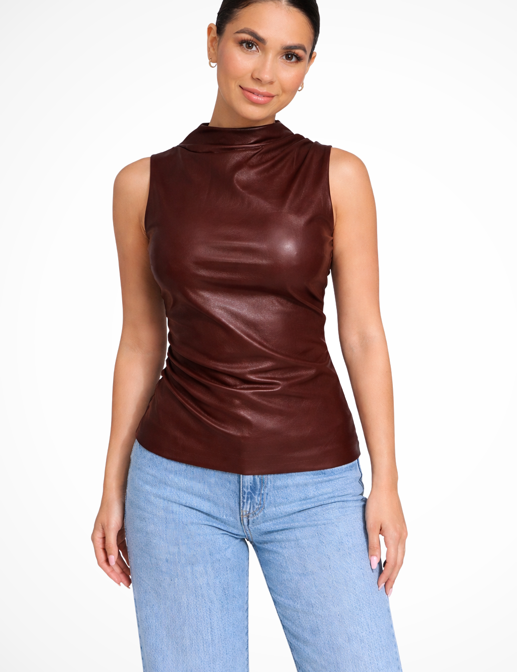 Giulia Ferraro | Sleek High-Neck Sleeveless Top