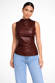 Giulia Ferraro | Sleek High-Neck Sleeveless Top