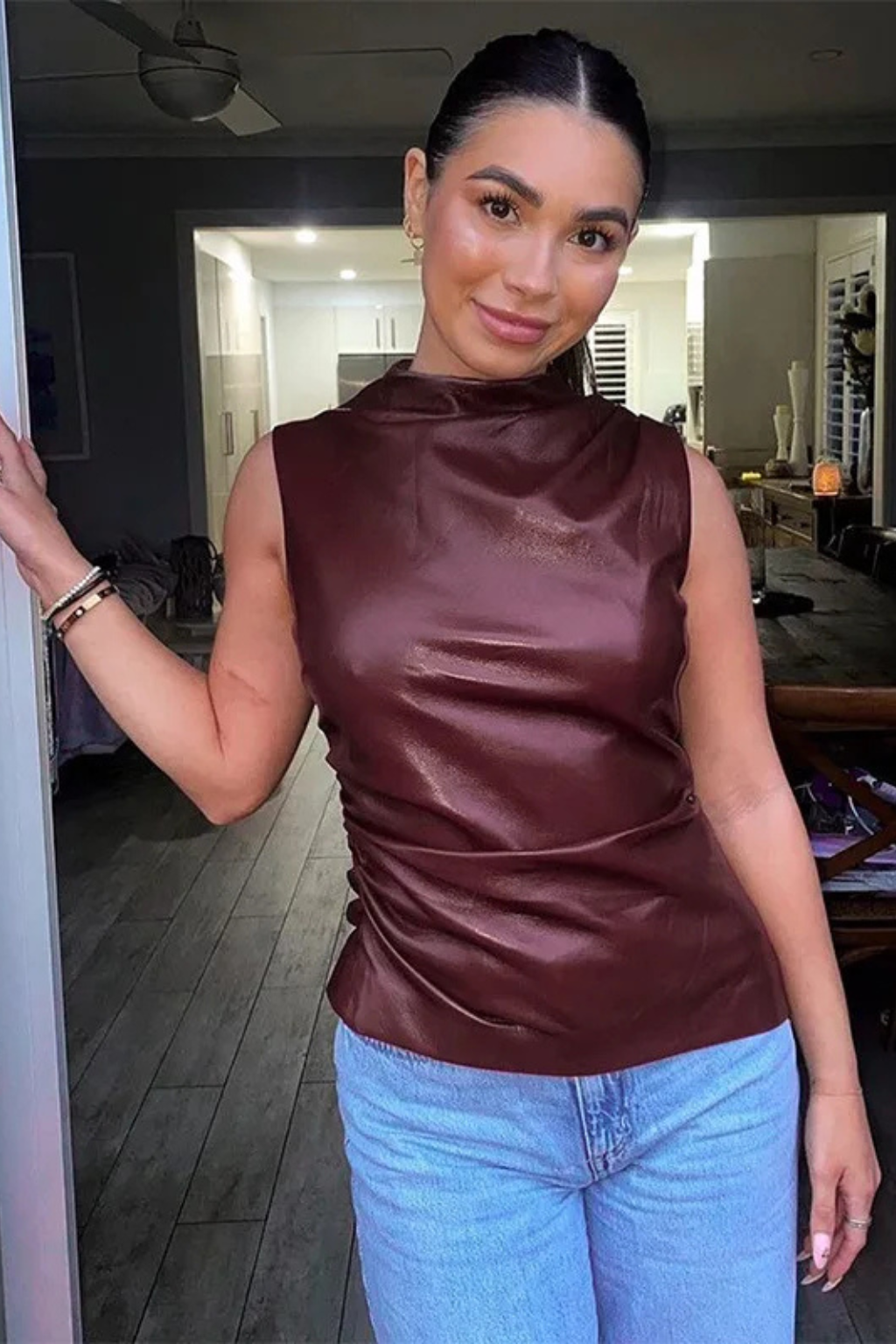 Giulia Ferraro | Sleek High-Neck Sleeveless Top