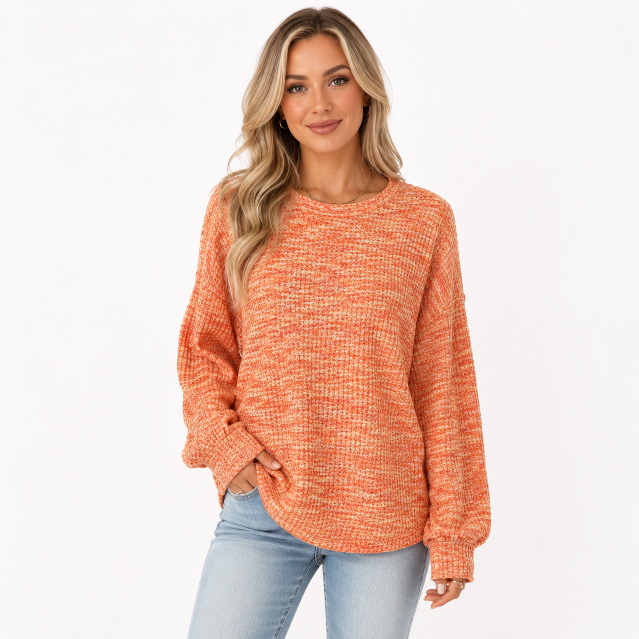 Grace Wilson | Round Neck Loose Knit Sweater