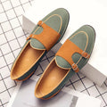 Rupert Sanderson | Men's Canvas & Suede Monk Strap Loafers in Sage Green