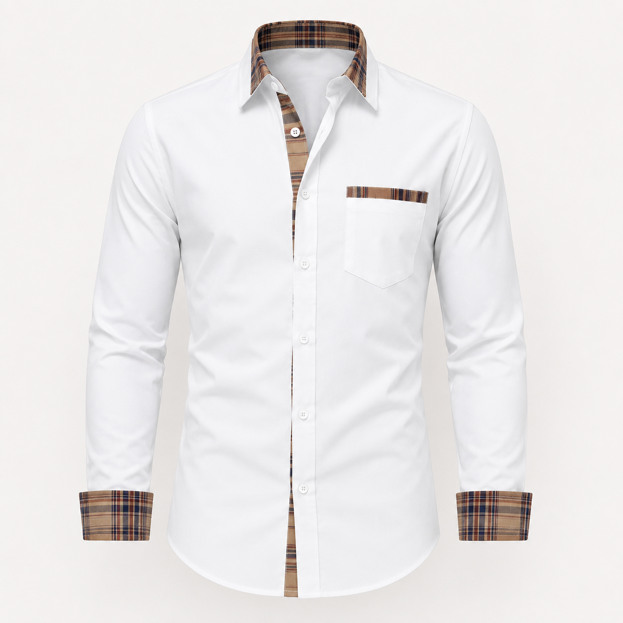 Gregory Ashton | Refined Contrast-Trim Shirt