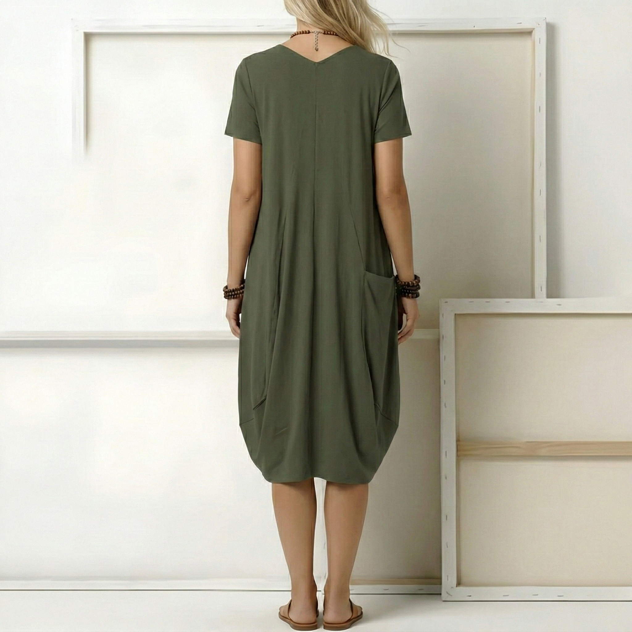 Harlow Sinclair | Utility Pocket Midi Summer Dress