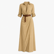 Harriet Drummond | Azura Button-Down Belted Maxi Dress