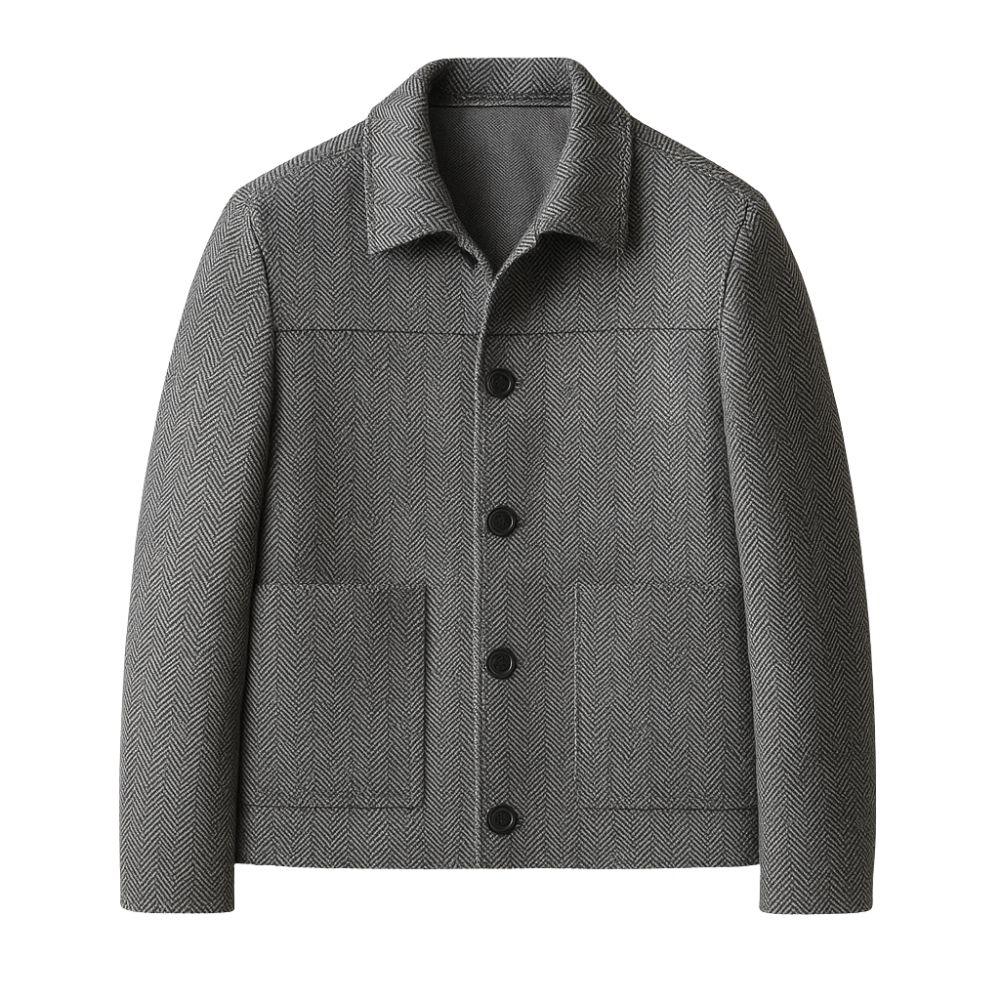 Harrison Blake | Grey Herringbone Jacket For Men