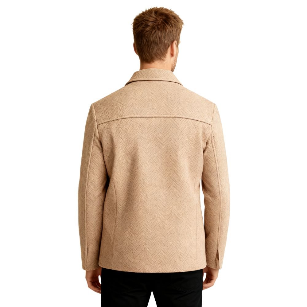 Harrison Blake | Khaki Herringbone Jacket For Men