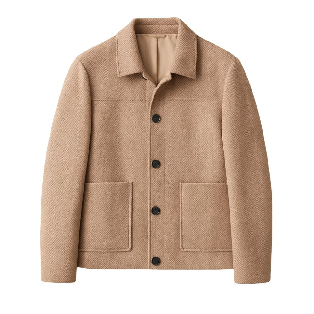 Harrison Blake | Khaki Herringbone Jacket For Men