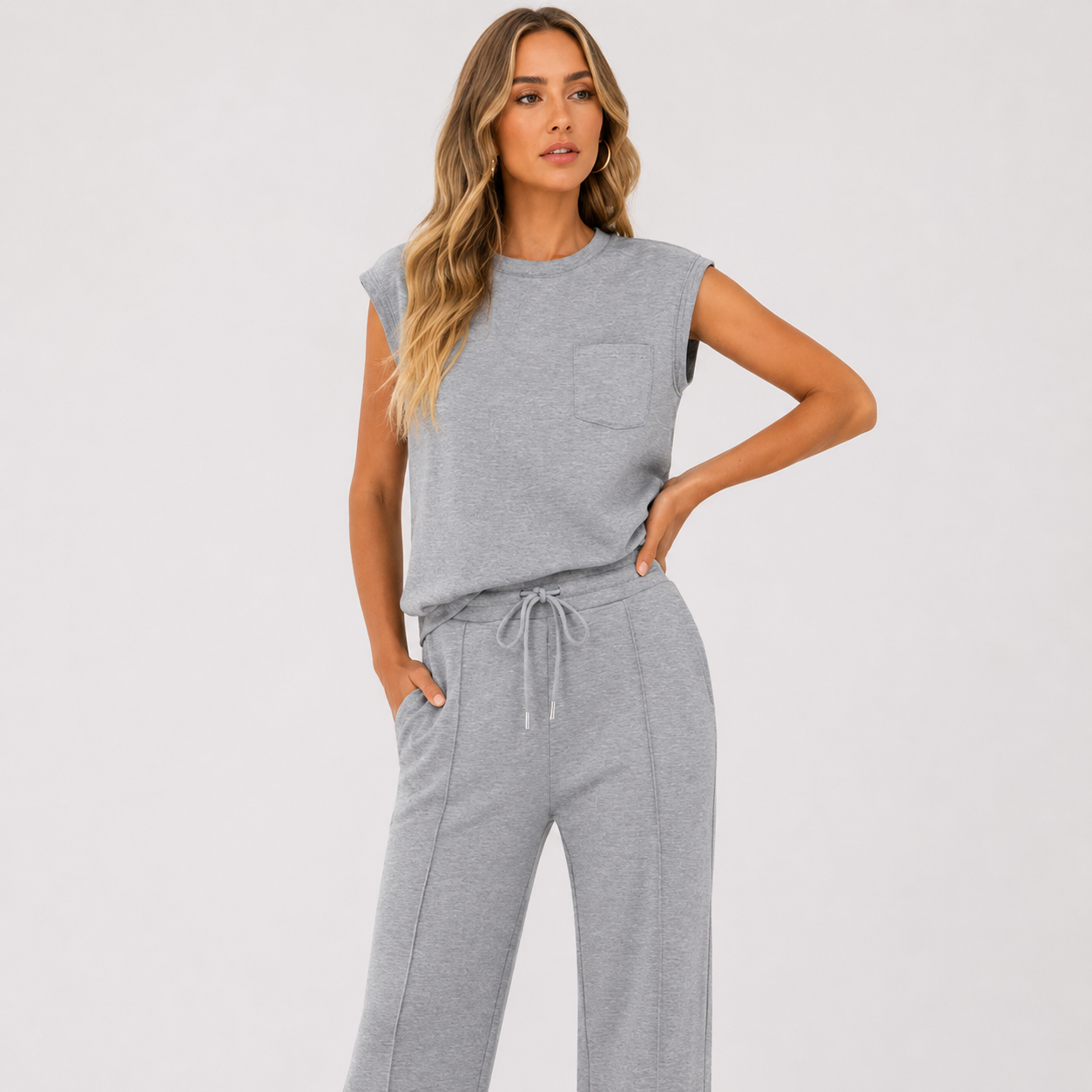 Hazel Carrington | Sleeveless Loungewear Set