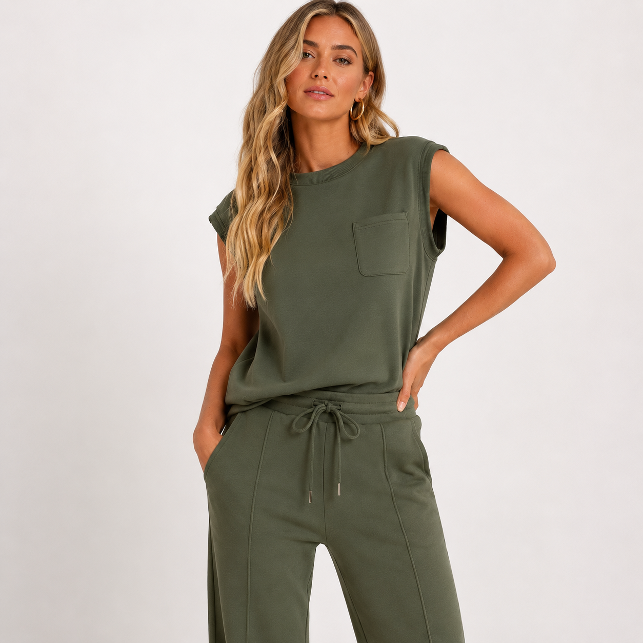 Hazel Carrington | Sleeveless Loungewear Set