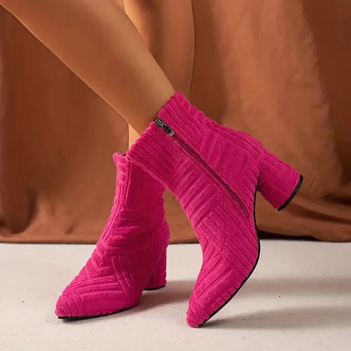 Maelle Whitmore | Quilted Block Heel Boots