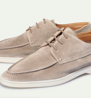 William Forsythe | Navy Suede Lace-Up Loafer Shoes for Men