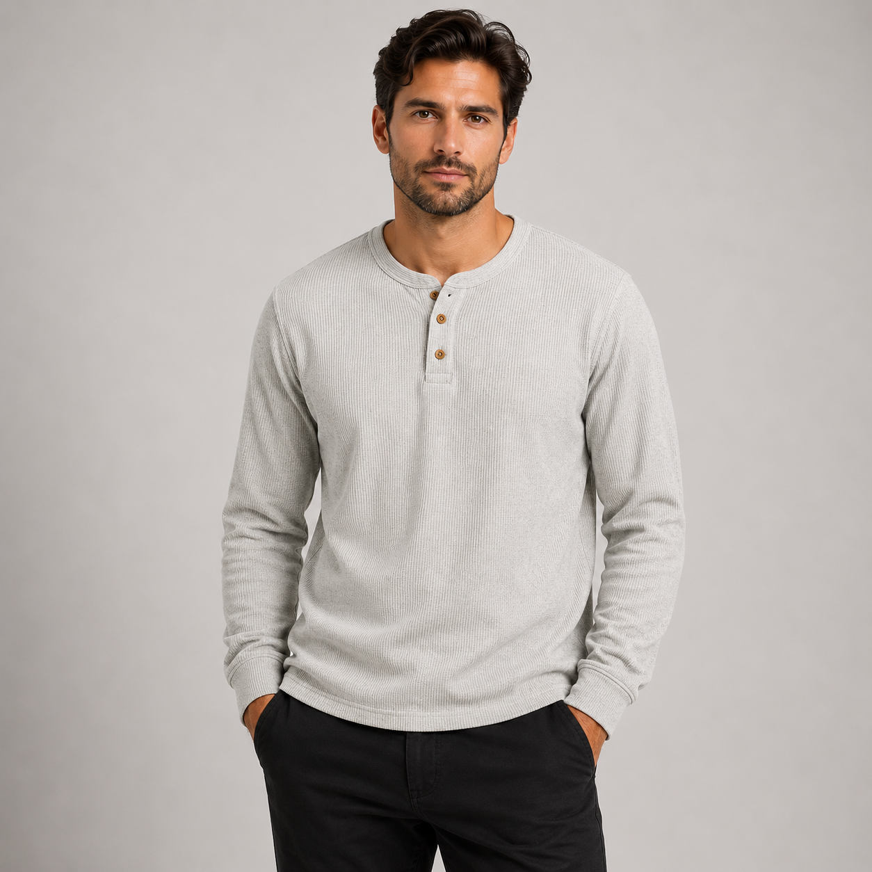 Henry Fletcher | Soft Henley Neck Shirt