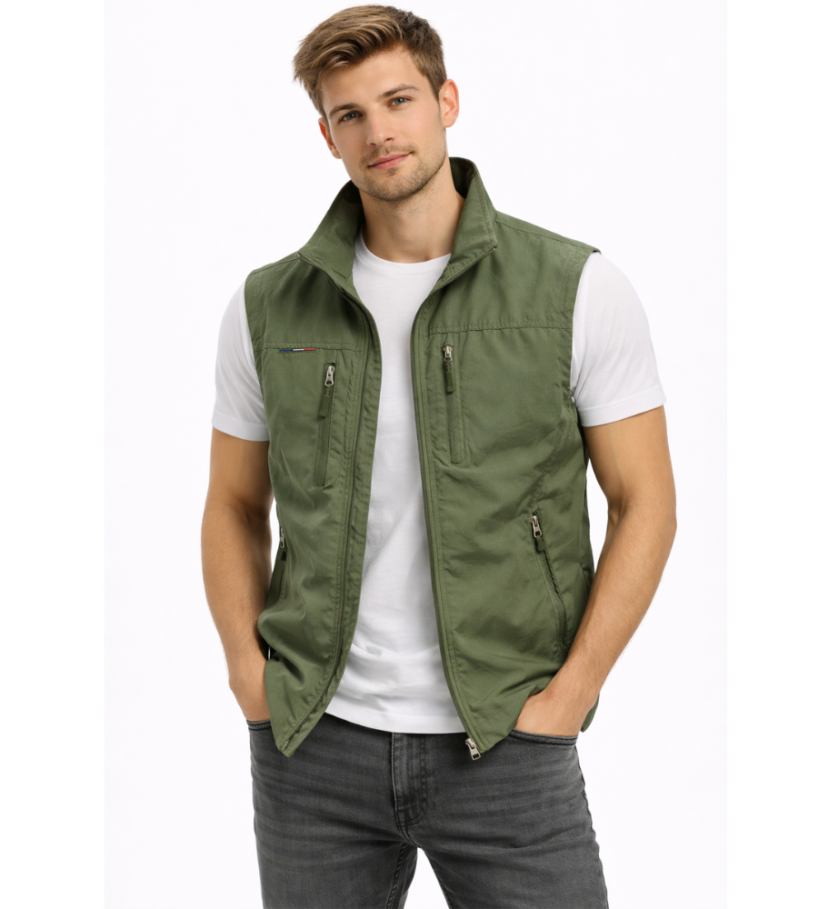 William Scott | Men's Multi-Pocket Outdoor Vest with Stand Collar