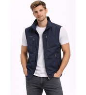William Scott | Men's Multi-Pocket Outdoor Vest with Stand Collar