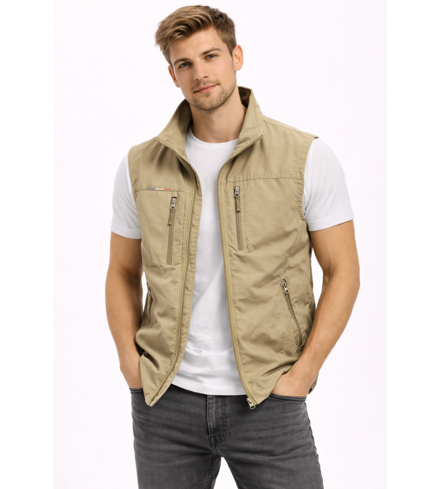 William Scott | Men's Multi-Pocket Outdoor Vest with Stand Collar