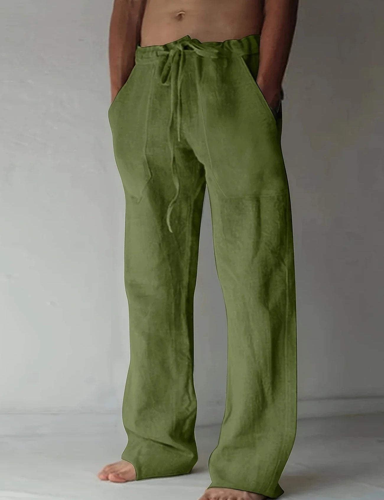 Arthur Collins | Men's Linen Drawstring Trousers – Relaxed Luxury