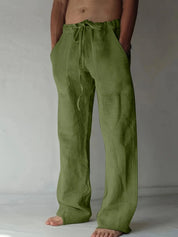 Arthur Collins | Men's Linen Drawstring Trousers – Relaxed Luxury