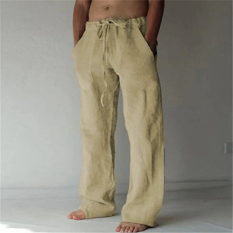 Arthur Collins | Men's Linen Drawstring Trousers – Relaxed Luxury