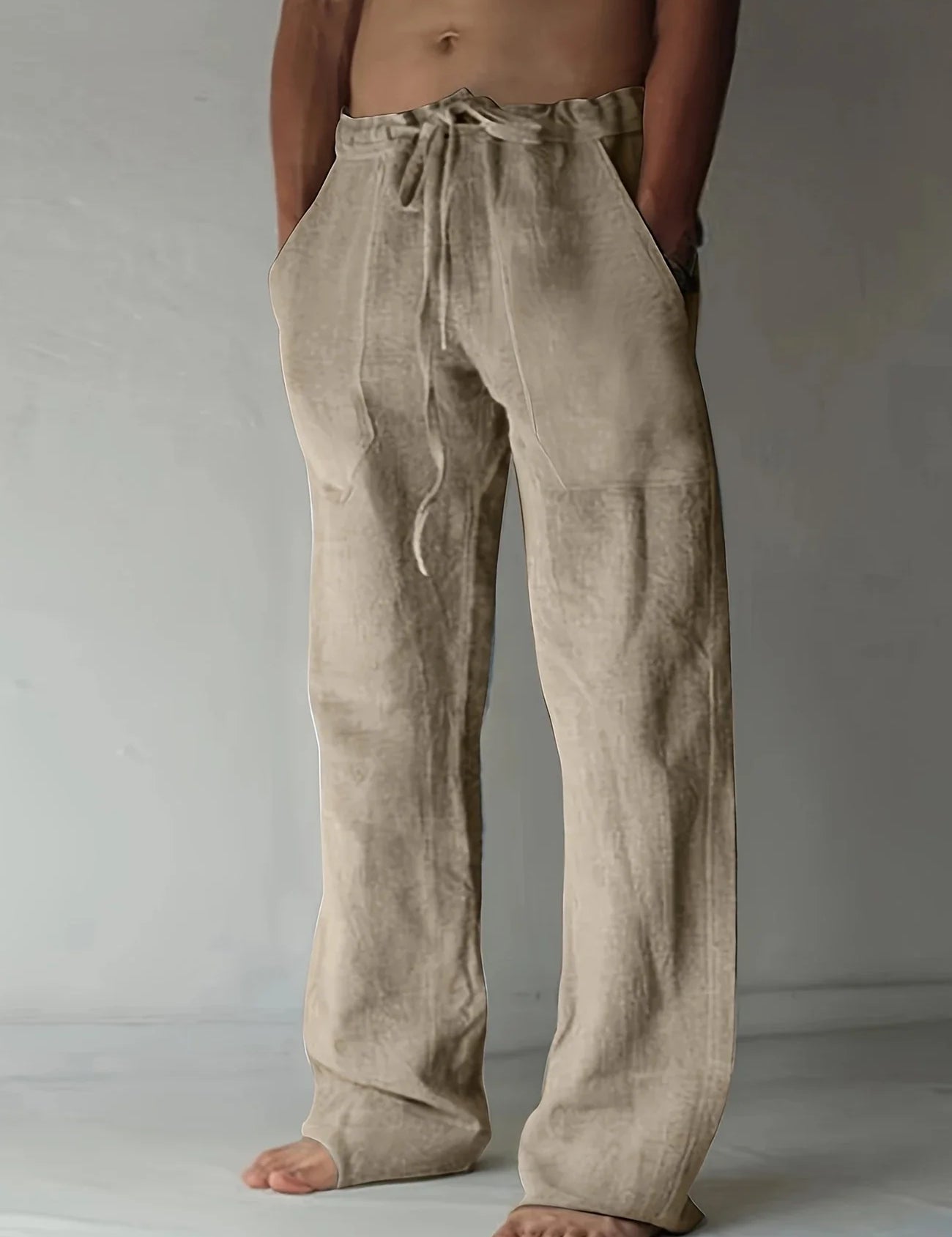 Arthur Collins | Men's Linen Drawstring Trousers – Relaxed Luxury