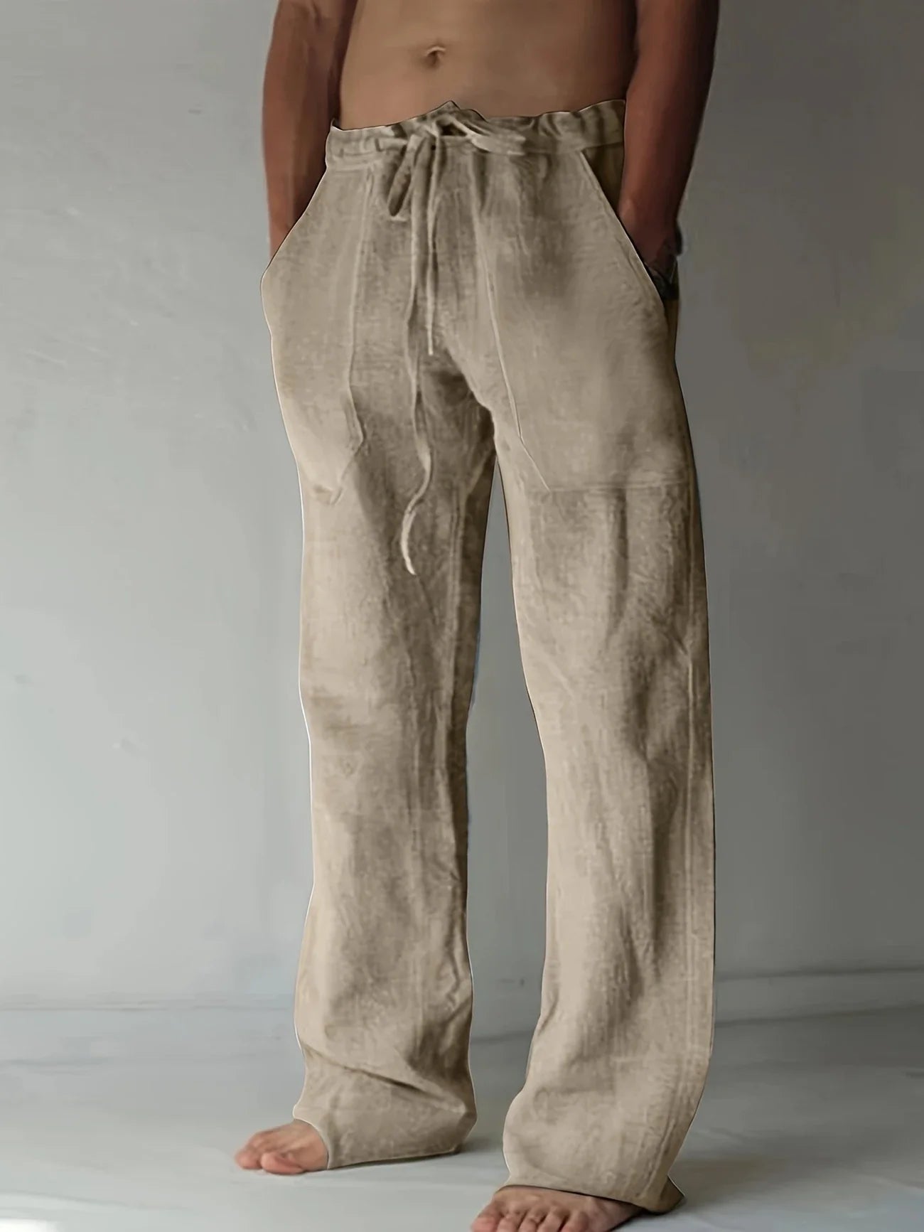 Arthur Collins | Men's Linen Drawstring Trousers – Relaxed Luxury