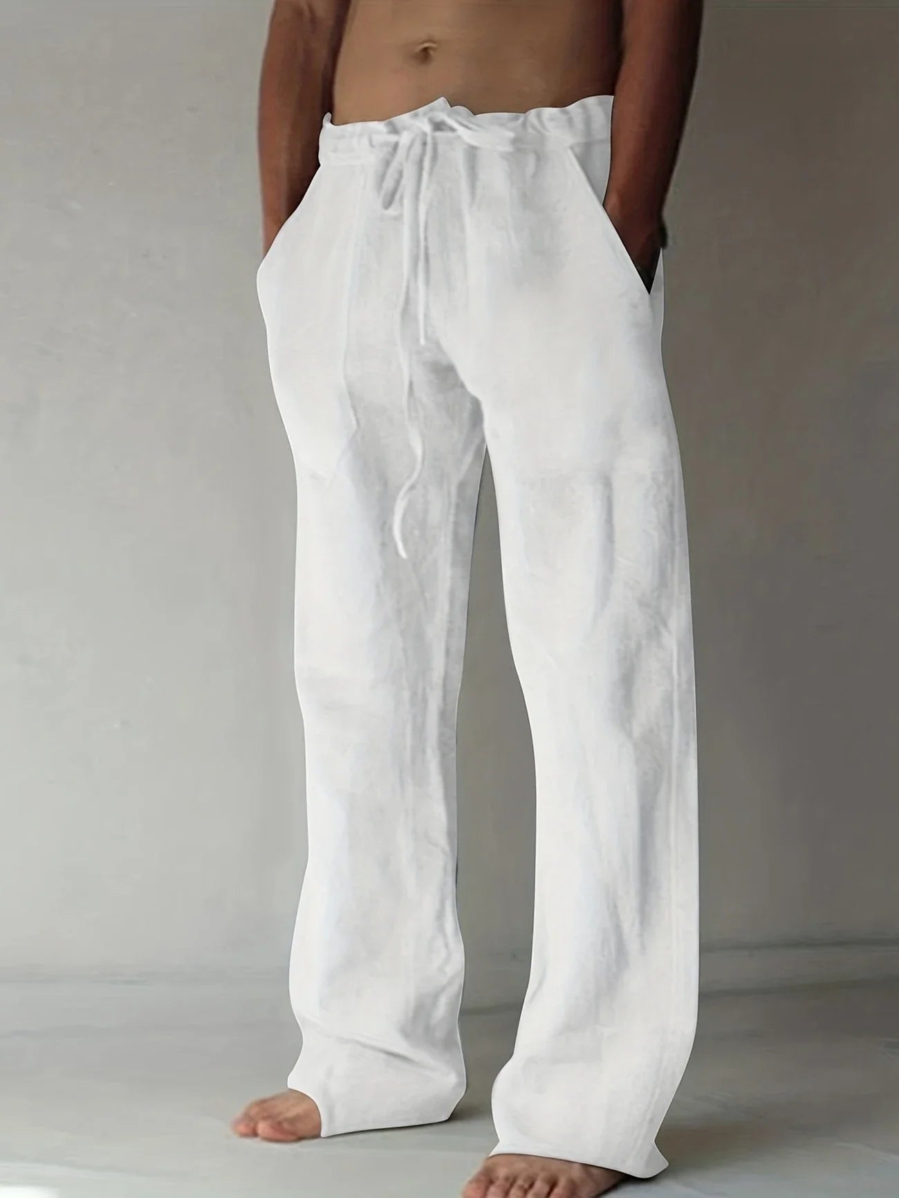 Arthur Collins | Men's Linen Drawstring Trousers – Relaxed Luxury