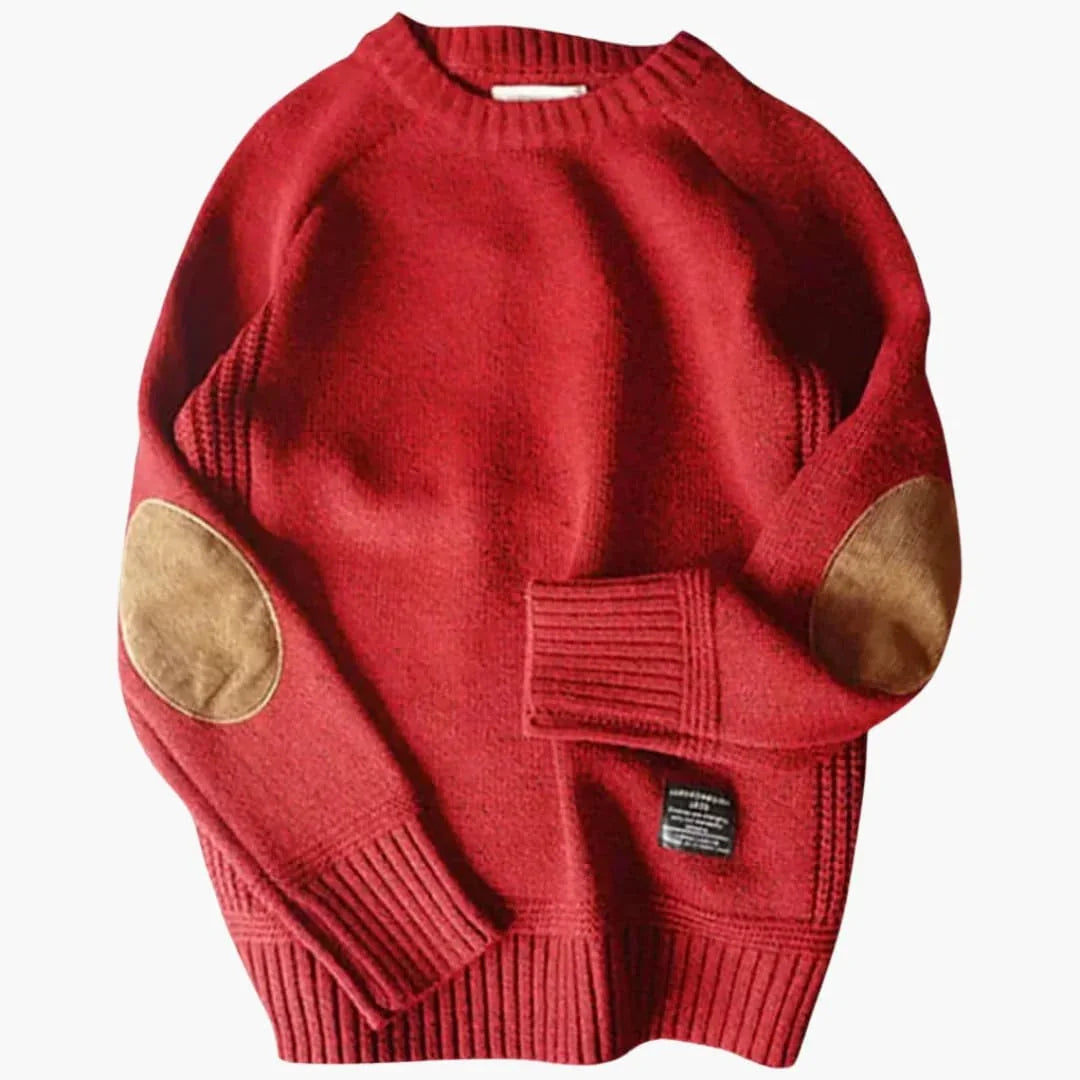 James Holloway | Vintage Knit Sweater with Elbow Patches