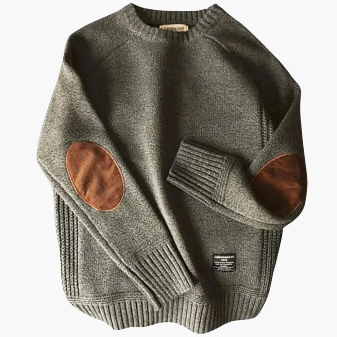 James Holloway | Vintage Knit Sweater with Elbow Patches