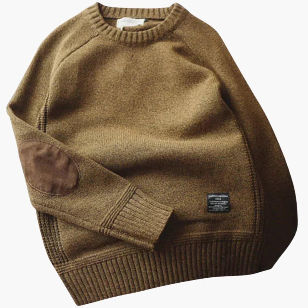 James Holloway | Vintage Knit Sweater with Elbow Patches