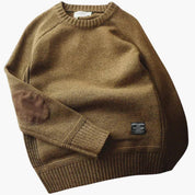 James Holloway | Vintage Knit Sweater with Elbow Patches