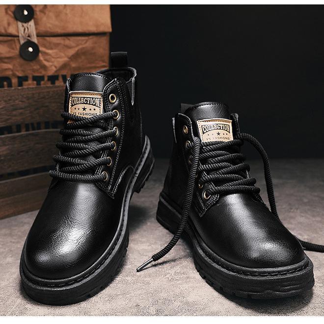 Barnaby Hughes | Men's Lace-Up Winter Ankle Boot in Vintage Brown