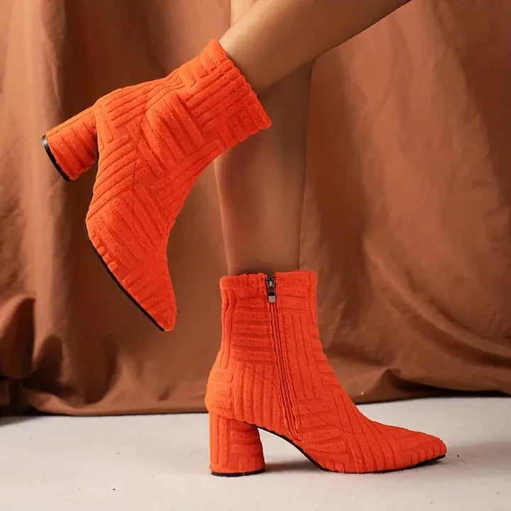 Maelle Whitmore | Quilted Block Heel Boots