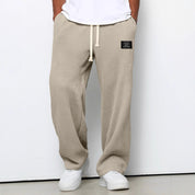 Bastian Holmgren | Men's Waffle-Knit Joggers Relaxed Fit in Steel Blue