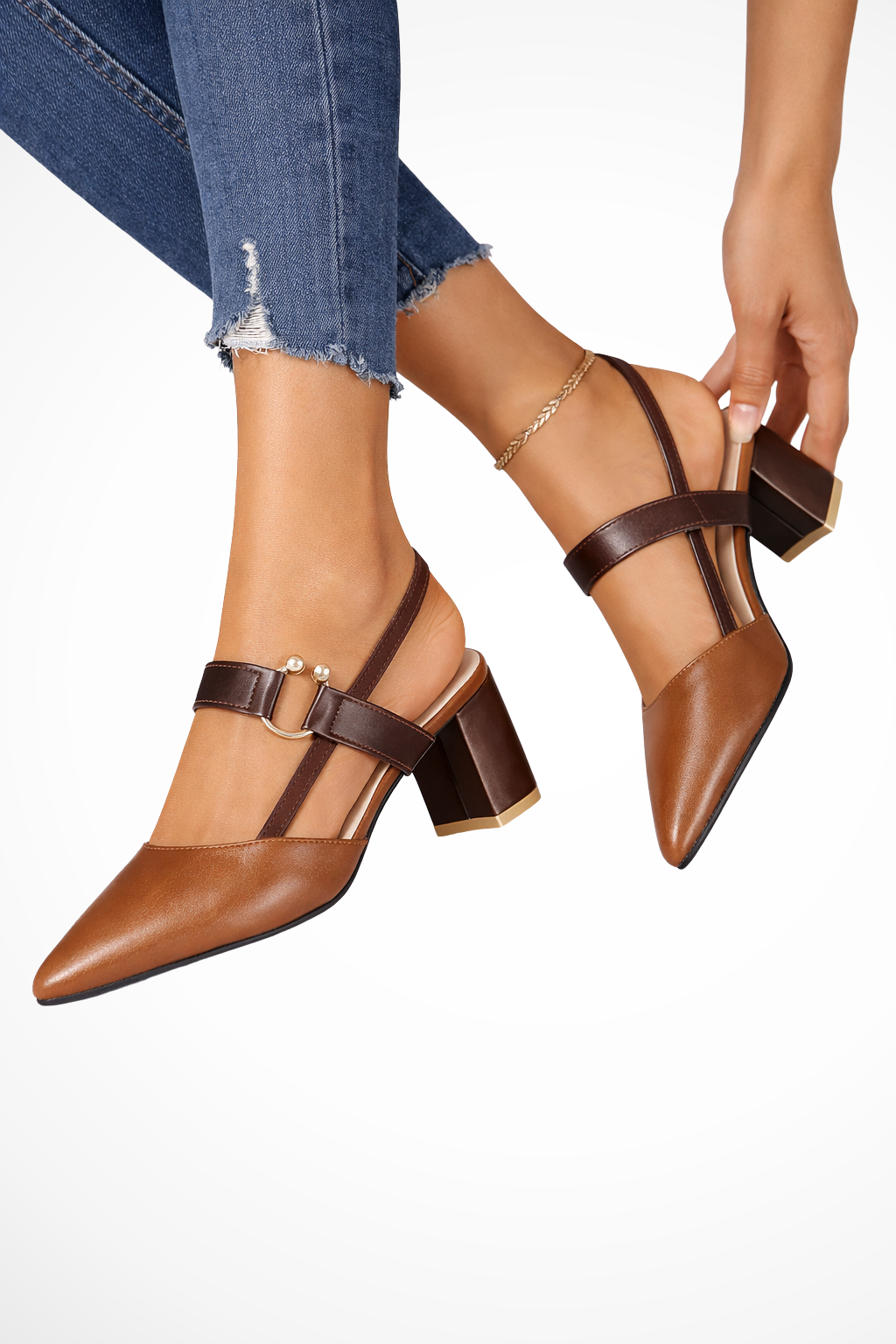Isabella Fontana | Pointed Slingback Heels For Women