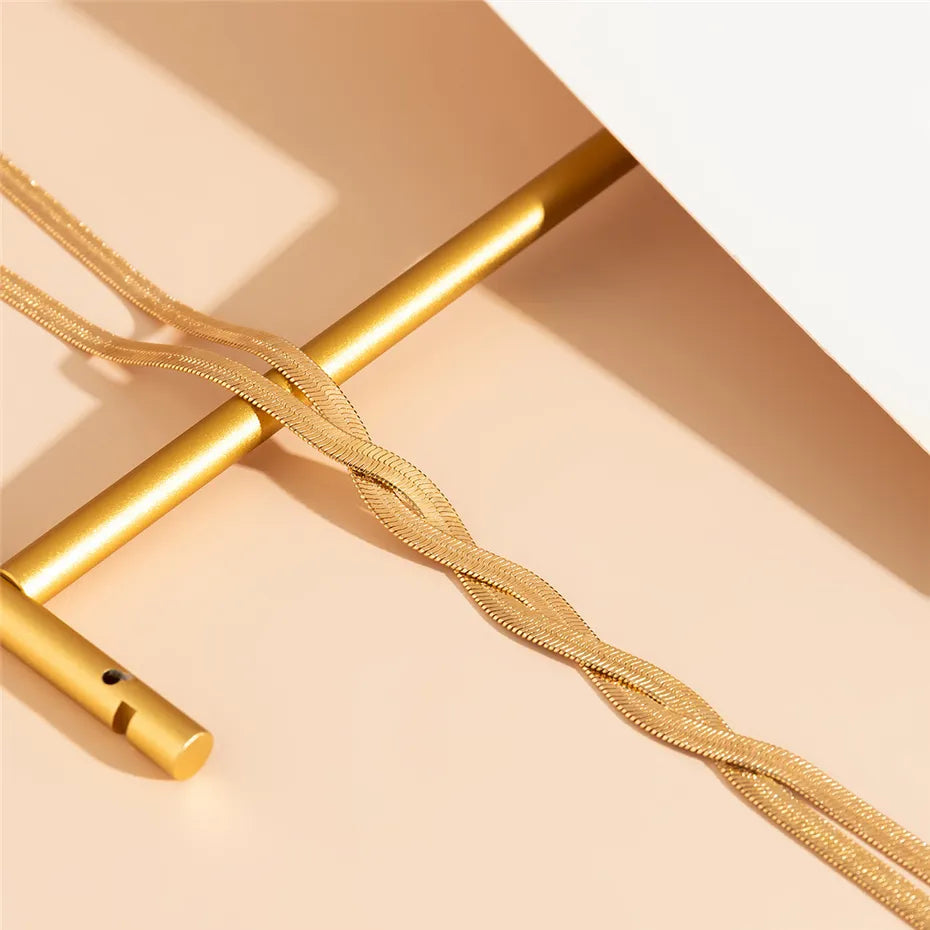 Isabella Gioia | Adjustable Snake Chain Necklace in Gold or Silver