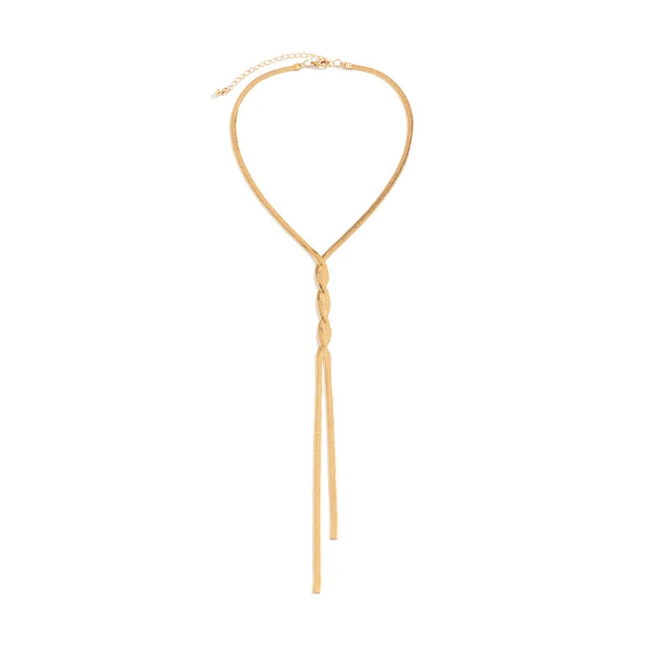 Isabella Gioia | Adjustable Snake Chain Necklace in Gold or Silver
