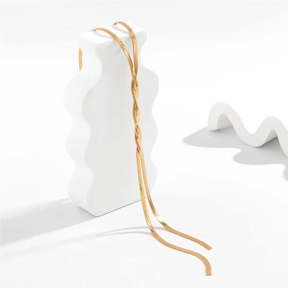 Isabella Gioia | Adjustable Snake Chain Necklace in Gold or Silver