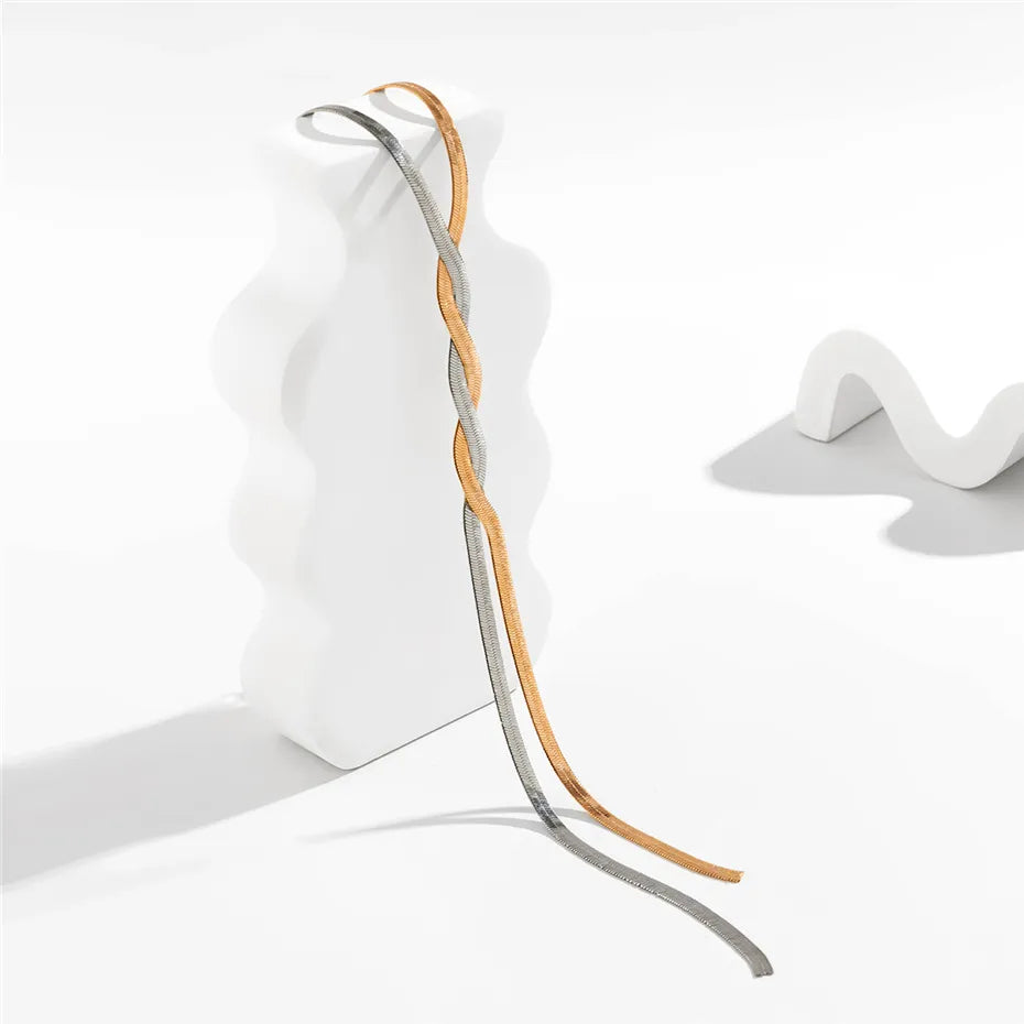 Isabella Gioia | Adjustable Snake Chain Necklace in Gold or Silver